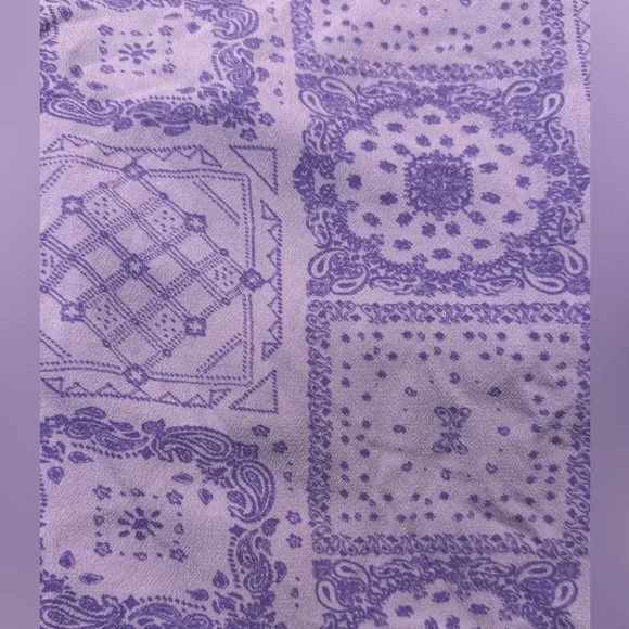 Lavender Purple Patterned Women's Casual Skirt - Picture 8 of 9